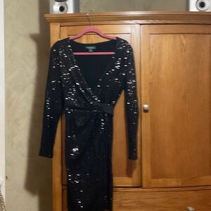 Elegant Black Sequin Dress